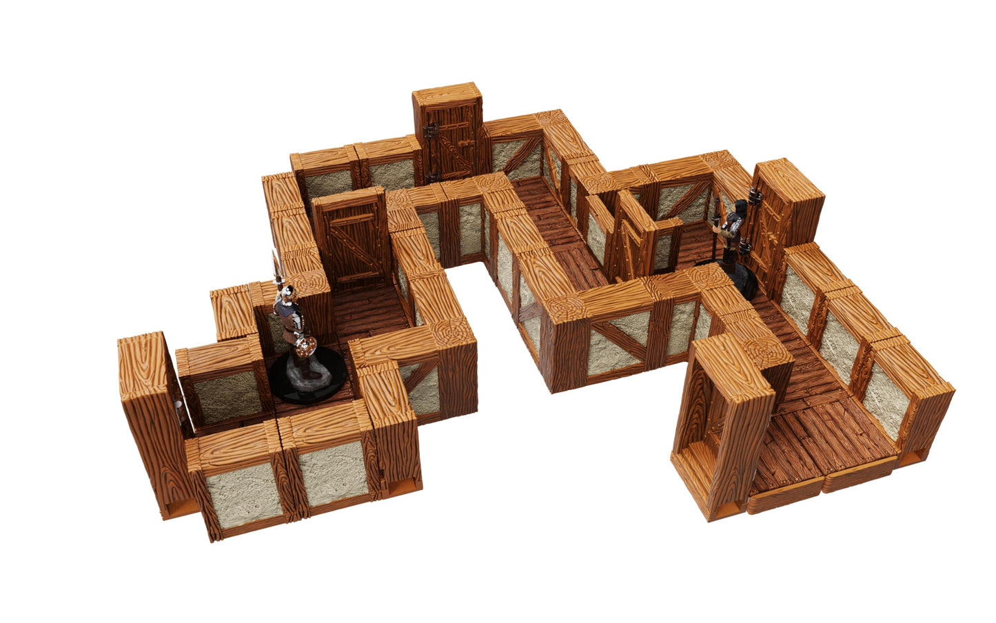 WizKids Warlock Tiles: Expansion - 1 in. Town & Village Straight Walls