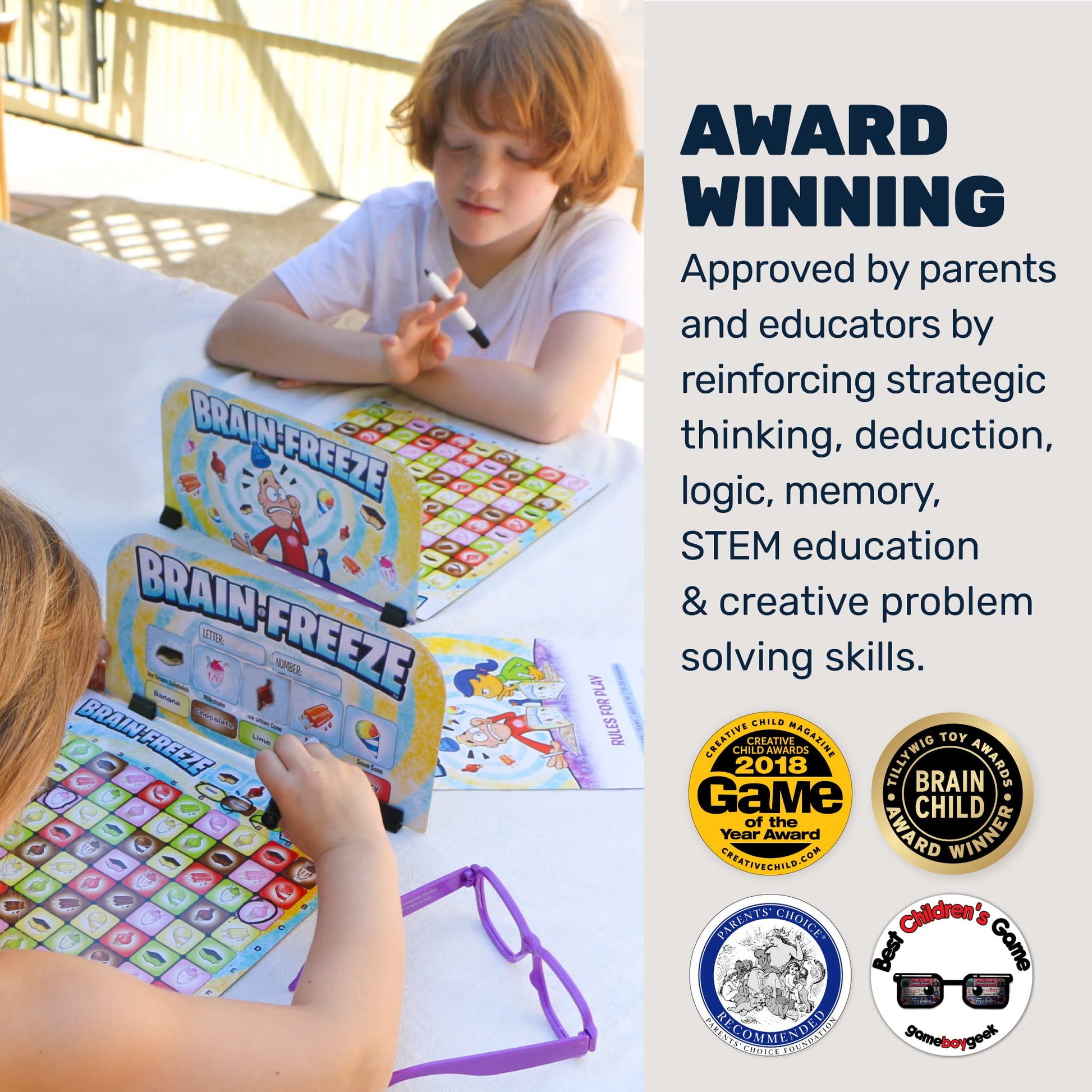Brain Freeze™ Board Game - Fun Memory Game for Kids & Families, Educational Toys & Learning Game, Logic & Deduction Challenge, Ages 5+