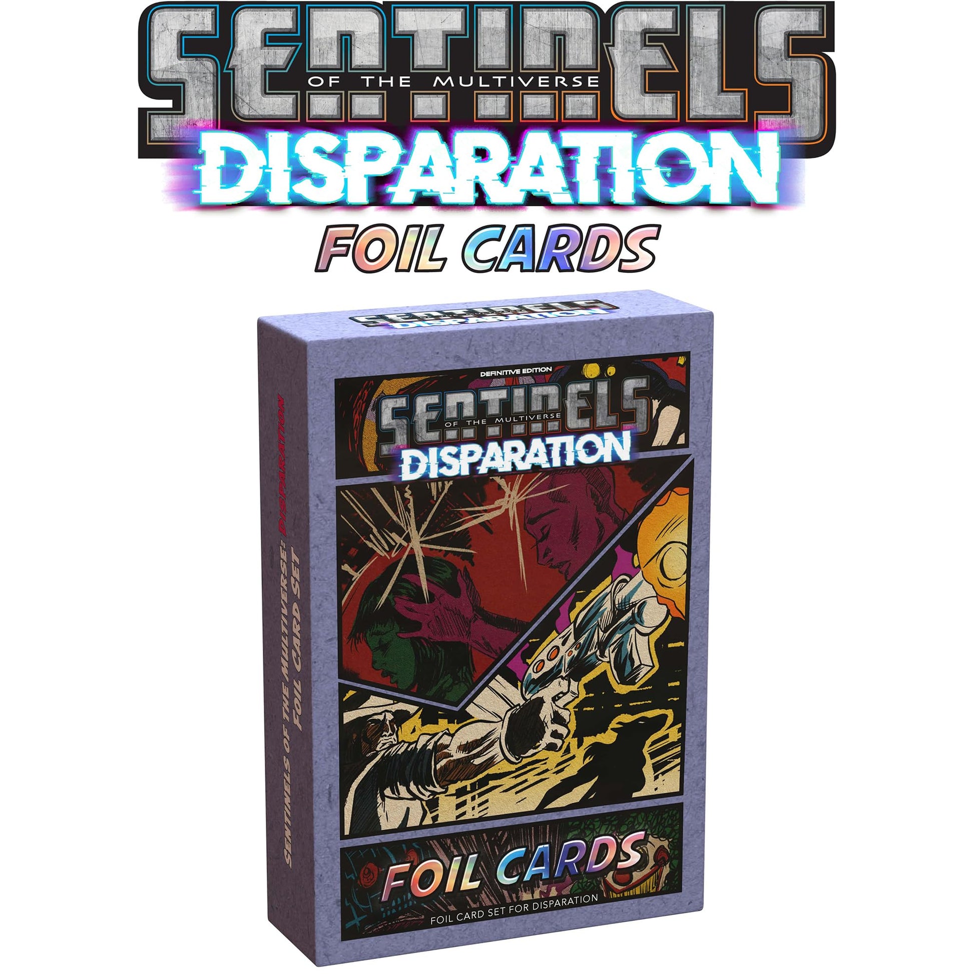 Greater Than Games: Sentinels of The Multiverse: Disperation - Foil Card Pack 3, Cooperative Strategy Board Game Accessory, Premium Component Upgrade