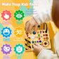 Busy Board with LED Light Switches, Montessori Toys for 1 2 3 Years Old, Toddlers Wooden Toy Sensory Activity Board, Travel Toys for 1+ Year Old Boy