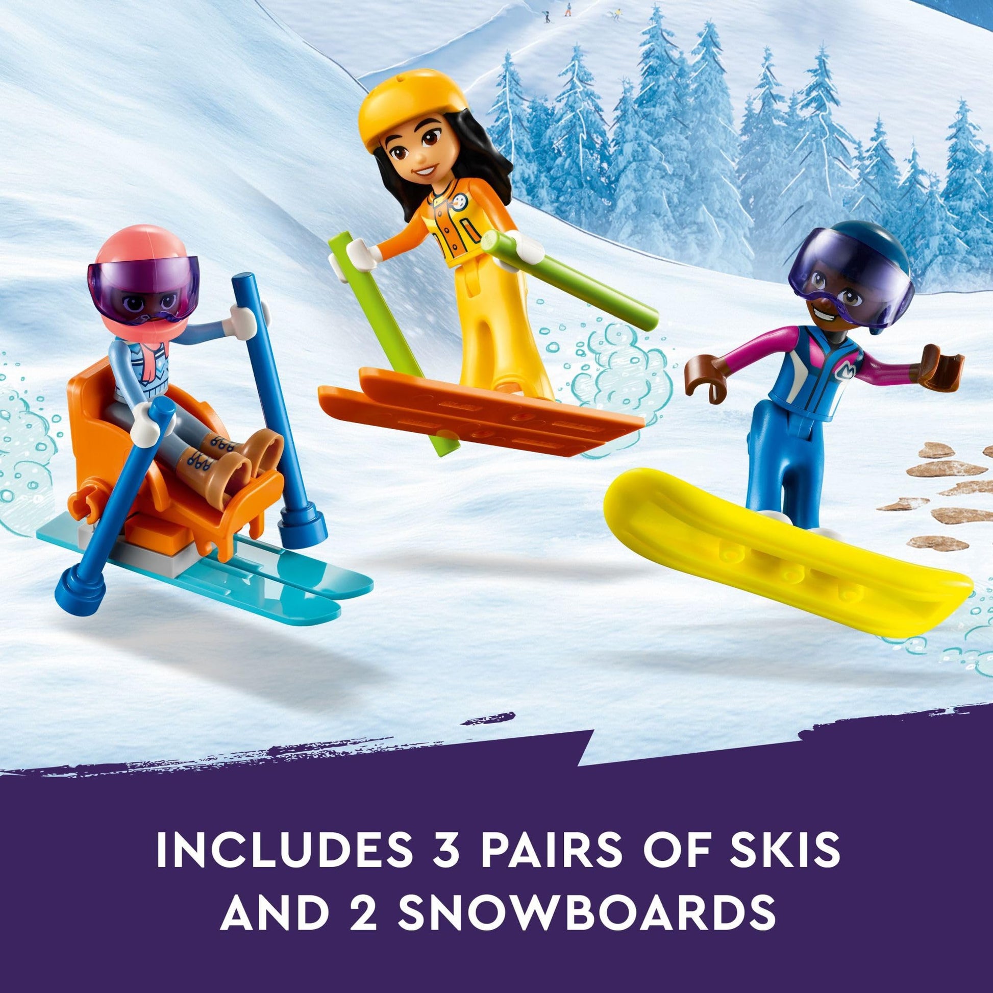 LEGO Friends Holiday Ski Slope and Café Building Toys - Pretend Play Toy Figures & Playsets for Girls & Boys, Ages 9+ - Gift for Birthdays - W/ 3
