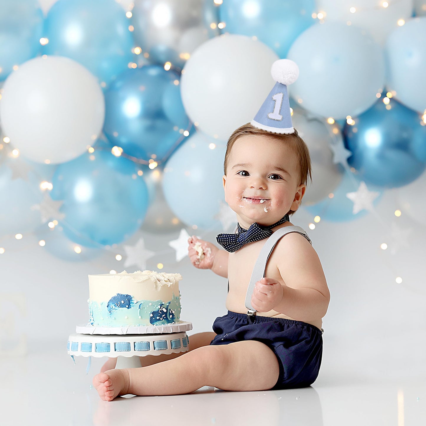 AOQURE Boy/Girl 1st Birthday Hat - Baby First Birthday Party Decorations,One Party Hat For Boys/Girls,Simple Birthday Hat Photo Props,One Cake Smash