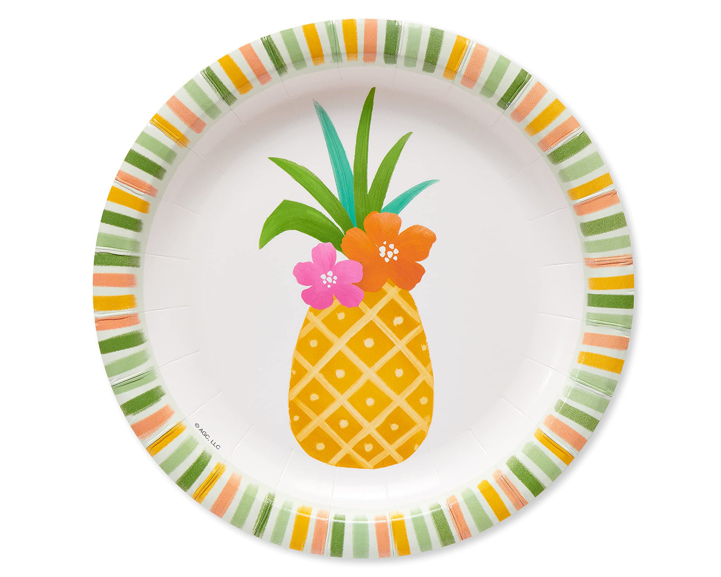 American Greetings Tropical Luau Party Supplies for BBQs and All Summer Parties, Dessert Plates (36-Count)
