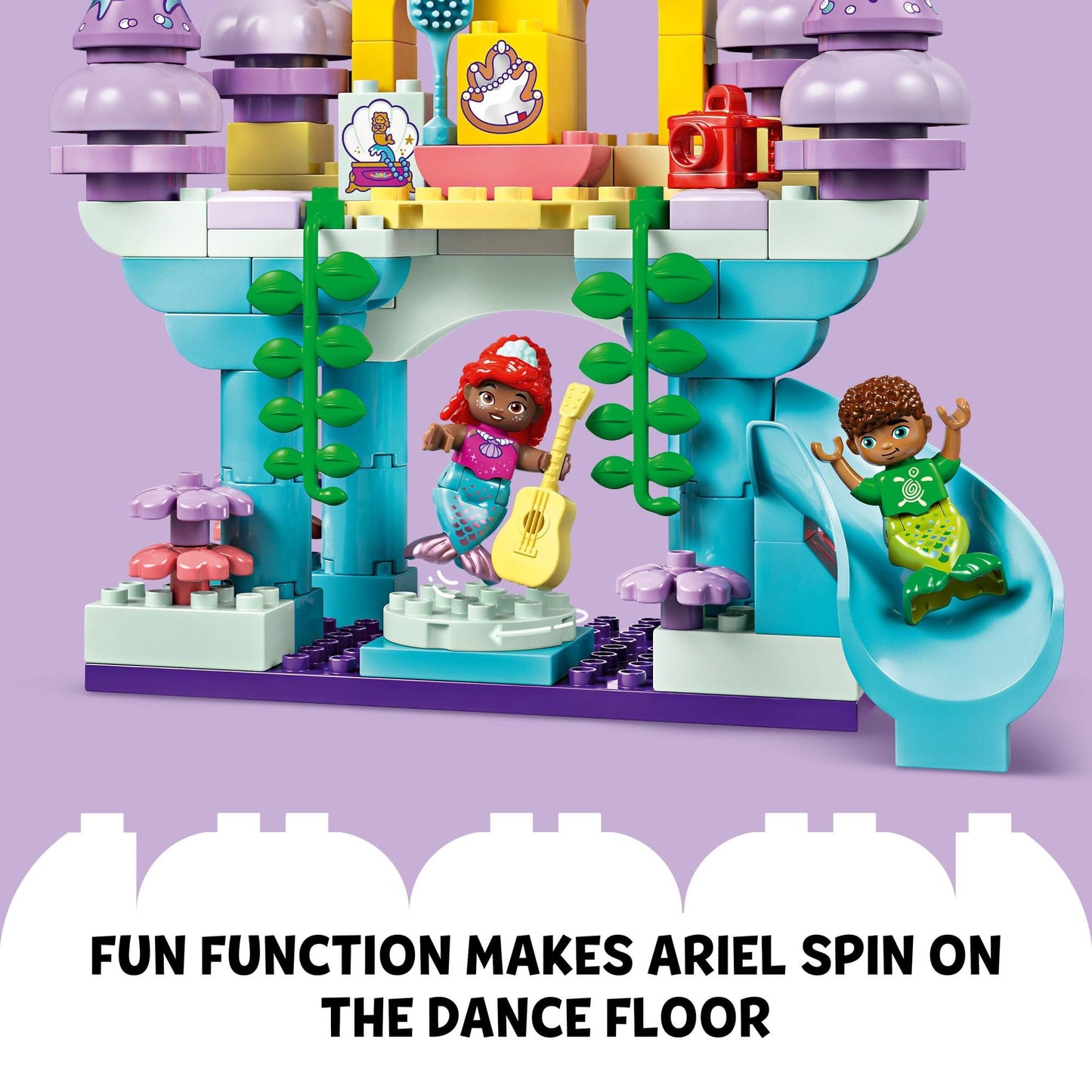 LEGO DUPLO Disney Ariel’s Magical Underwater Palace Building Set - The Little Mermaid Toy for Girls & Boys, Ages 2+ - Toddler Preschool Sensory Toy