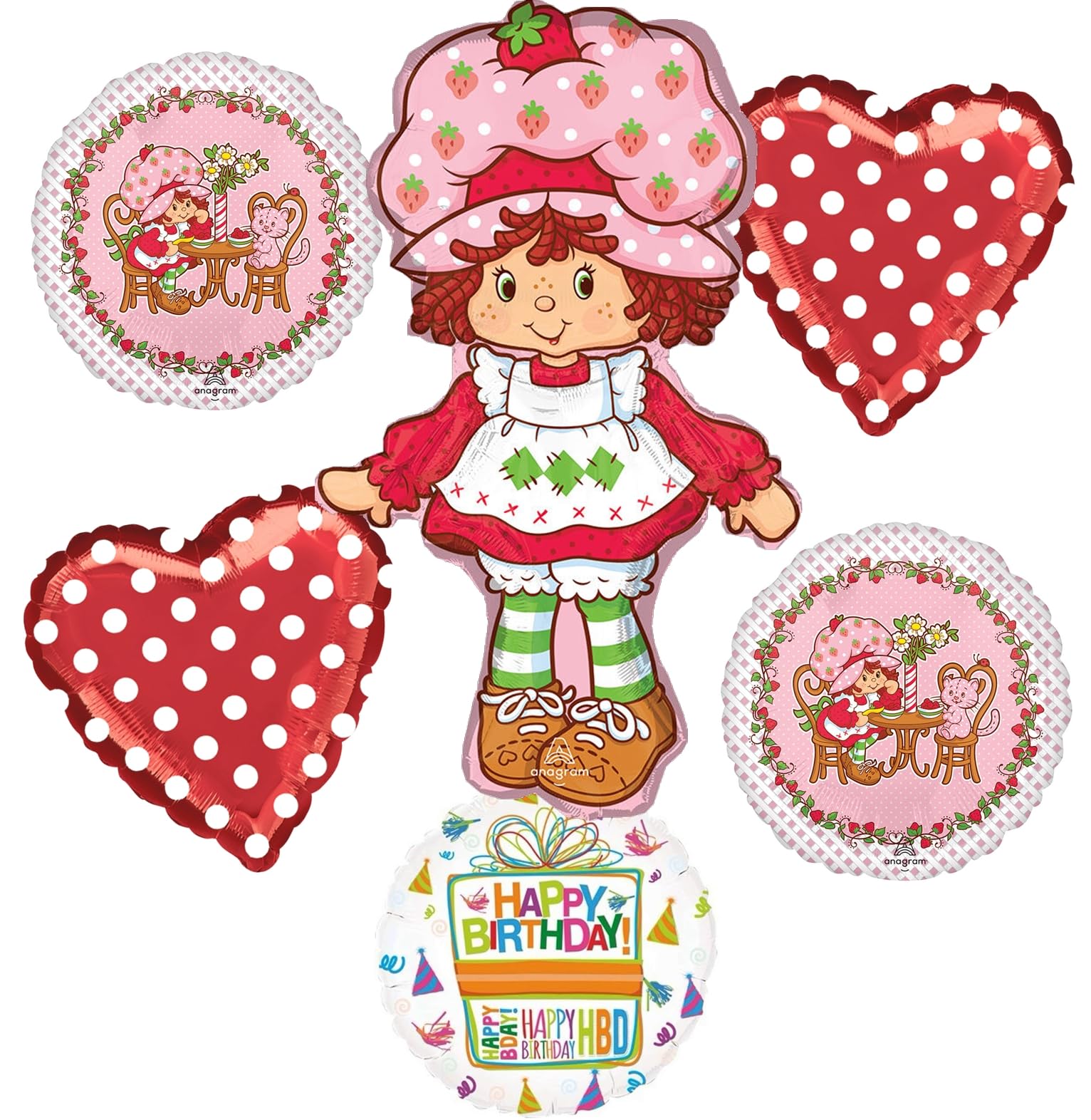 Birthday Party Supplies Strawberry Girl Shortcake Jumbo Shape Balloons