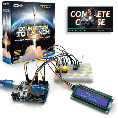 LINGO Countdown to Launch STEM Coding Kit - Build, Code & Explore Rocket Launch Concepts - Science Kits for Ages 13+ Years for Birthdays & Holidays
