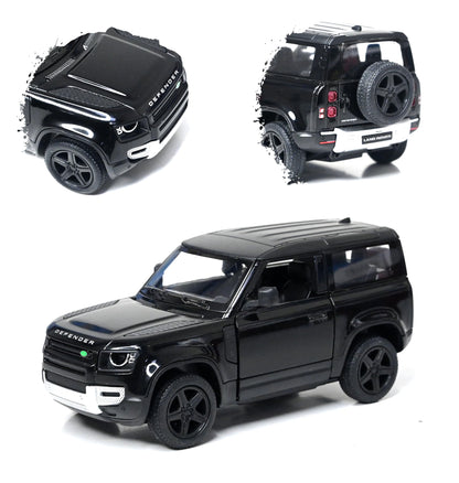 KiNSMART - Land Rover Defender 90 1:36 Scale 5" Die Cast Metal Model Toy SUV (Jet Black)