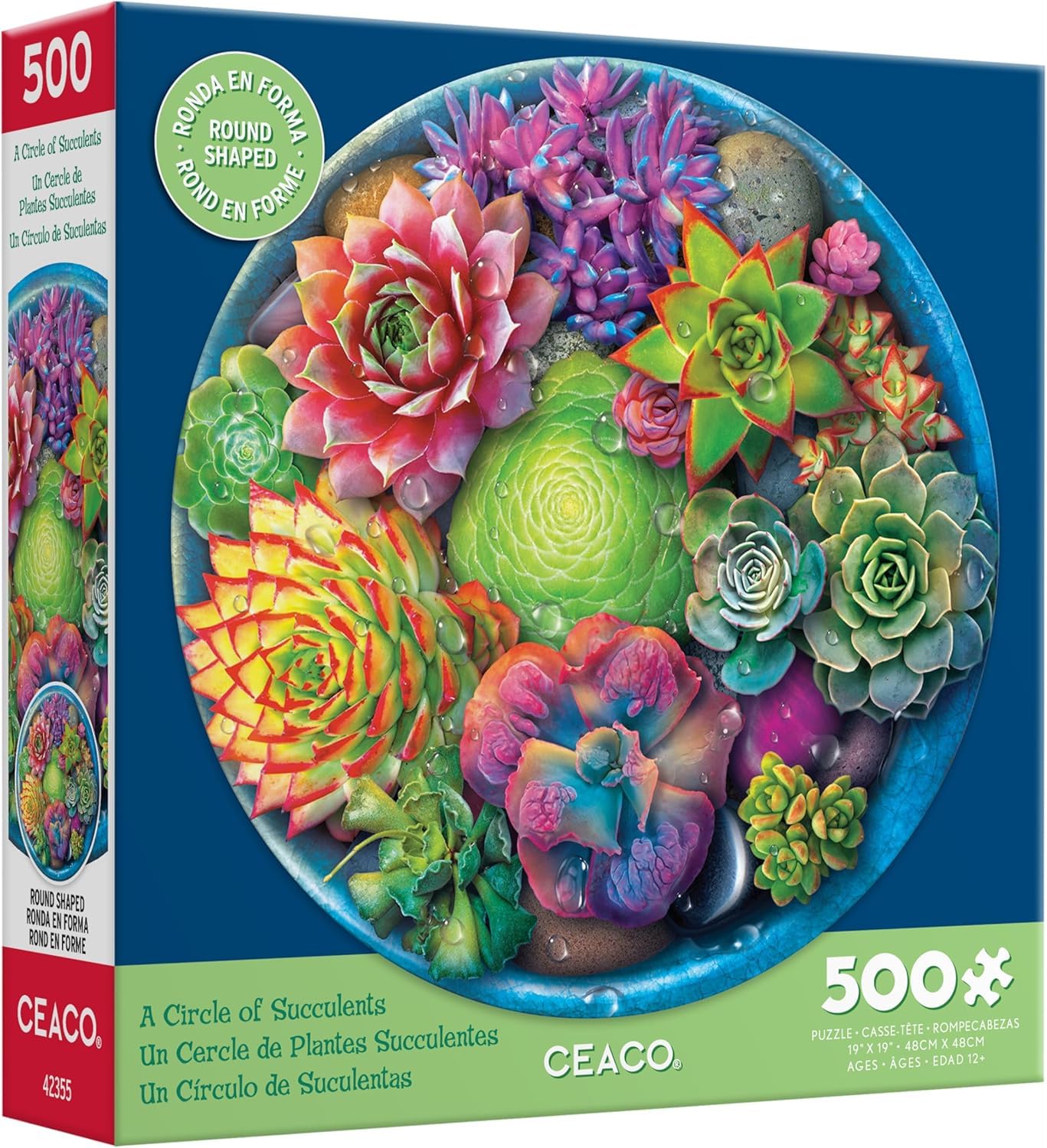 Ceaco - A Circle of Succulents - 500 Piece Jigsaw Puzzle for Adults