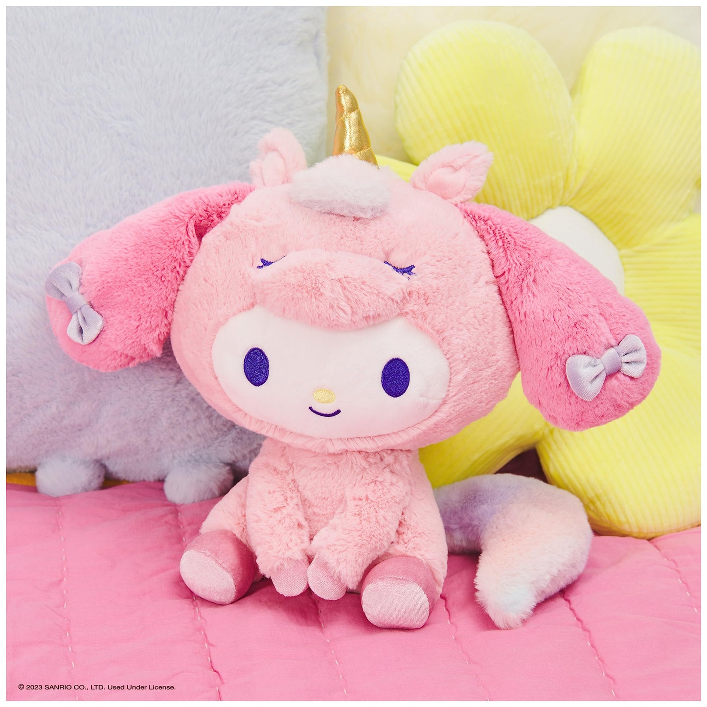 GUND Sanrio My Melody 9.5-Inch Plush Toy with Pink Unicorn Outfit; Ages 1+