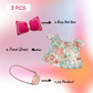 3 Piece Set Clothes Dress for LABUBU Doll (NO Doll), Outfit Dress Up for 17/15cm, Accessories Suit with Hair Clip +Dress+ Mini Bag