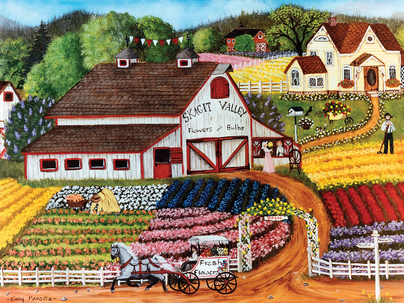 Masterpieces 750 Piece Jigsaw Puzzle For Adults and Family - Fresh Flowers - 18"x24"