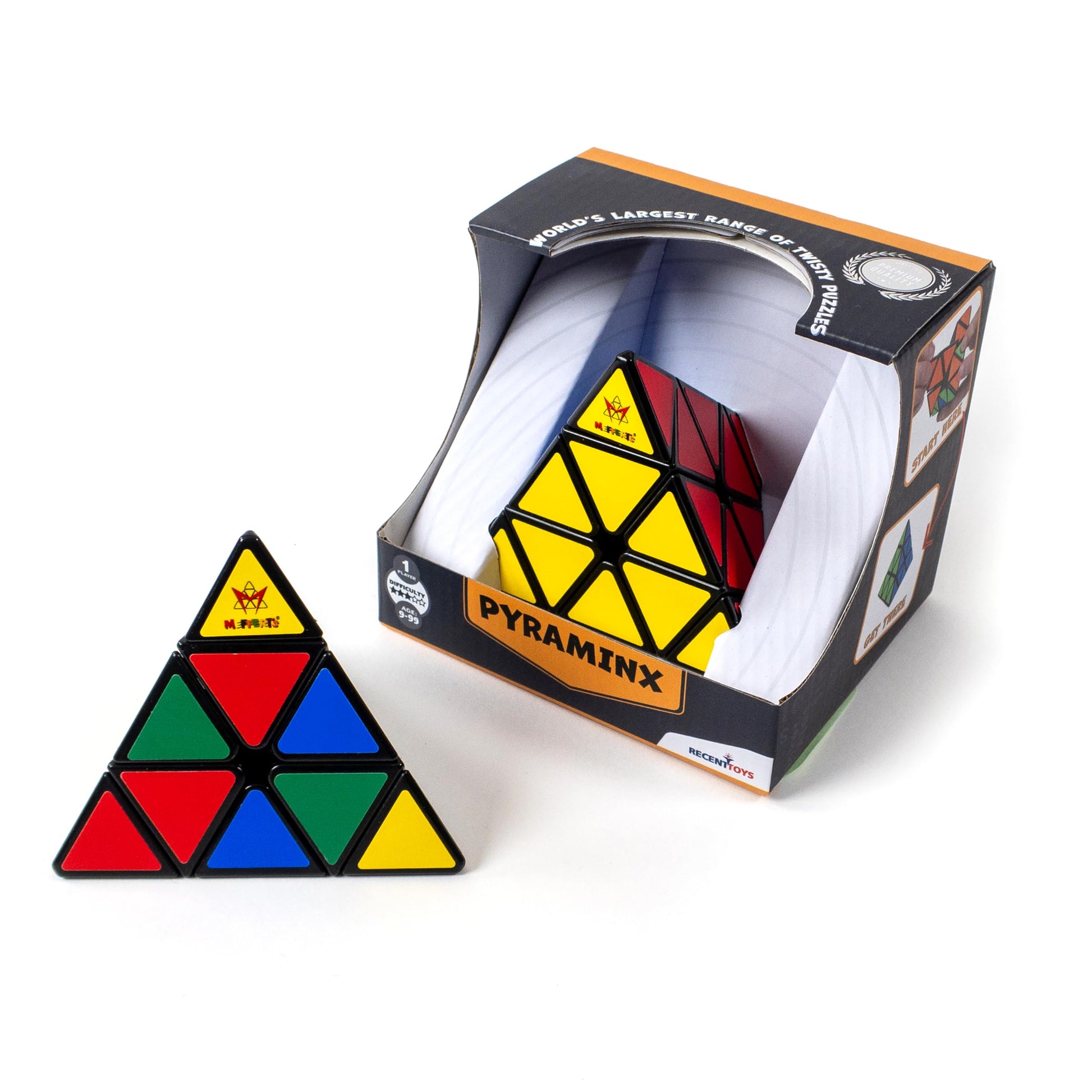 Meffert's Pyraminx - The Original Ultimate Travel-Friendly Brain Teasing Puzzle - for Ages 9 - Adult from Recent Toys