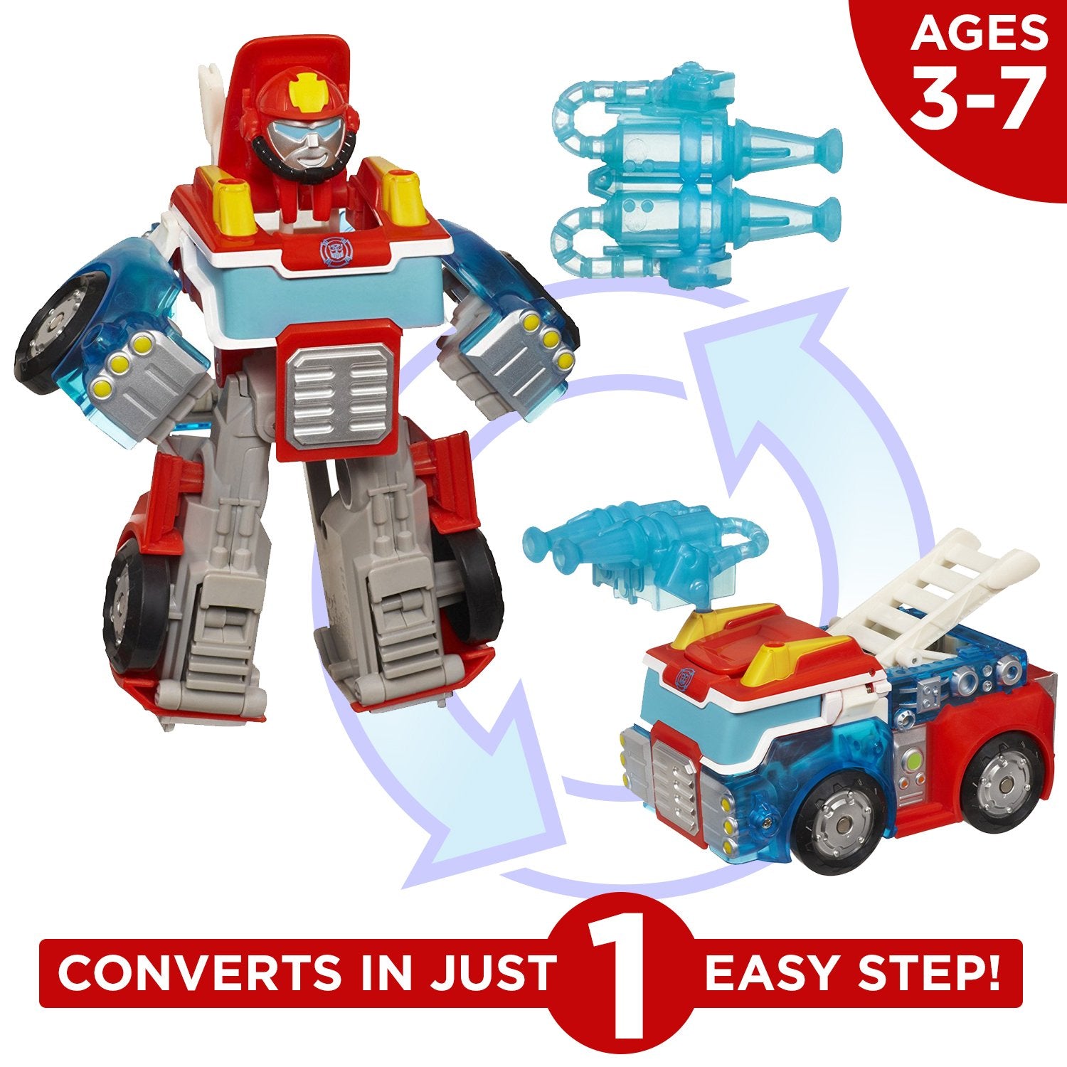 Transformers Playskool Heroes Rescue Bots Energize Heatwave The Fire Bot Converting Toy Robot Action Figure, Toys for Kids Ages 3 and Up (Amazon