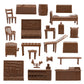 BMC Classic Marx Western Town Furniture 42pc Plastic Cowboy Playset Accessories