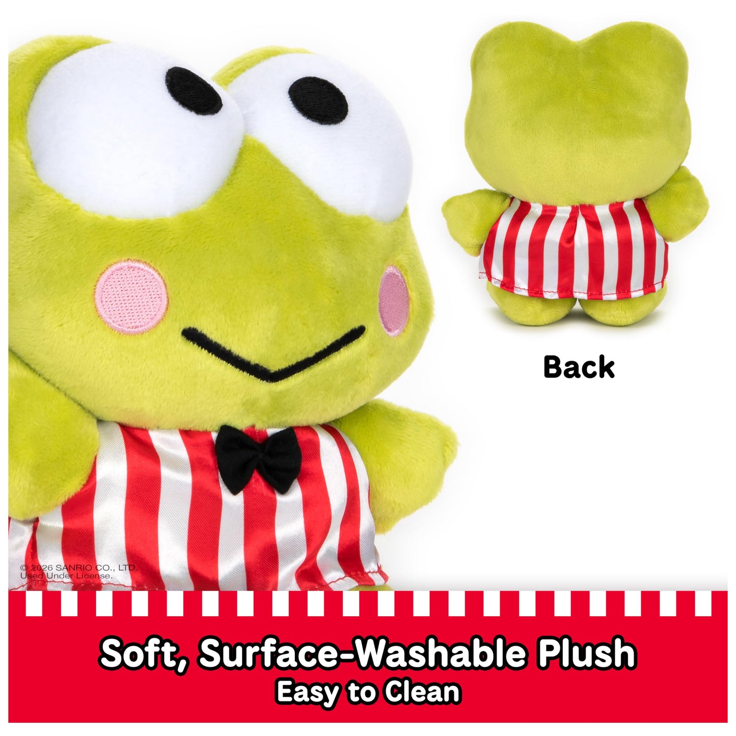 GUND Sanrio Keroppi Plush, Premium Stuffed Animal for Ages 1 and Up, Green, 6”