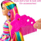 Barbie Totally Hair Doll, Heart-Themed with 8.5-inch Fantasy Hair & 15 Styling Accessories (8 with Color-Change Feature)
