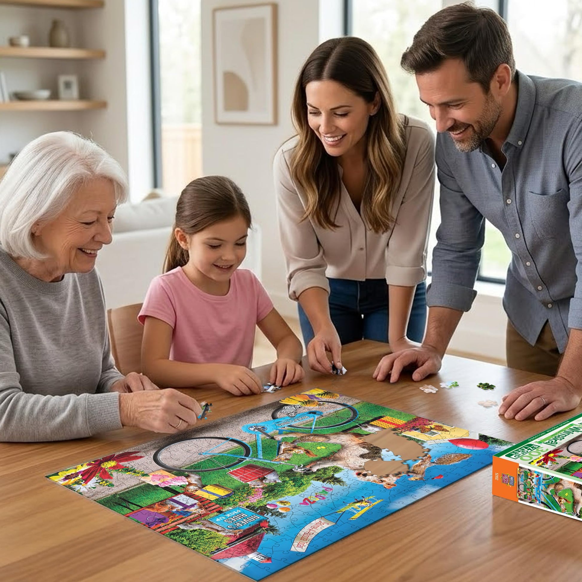 MasterPieces 300 Piece EZ Grip Jigsaw Puzzle for Adults, Family, Or Youth - Rovers Rides - 18" x 24"