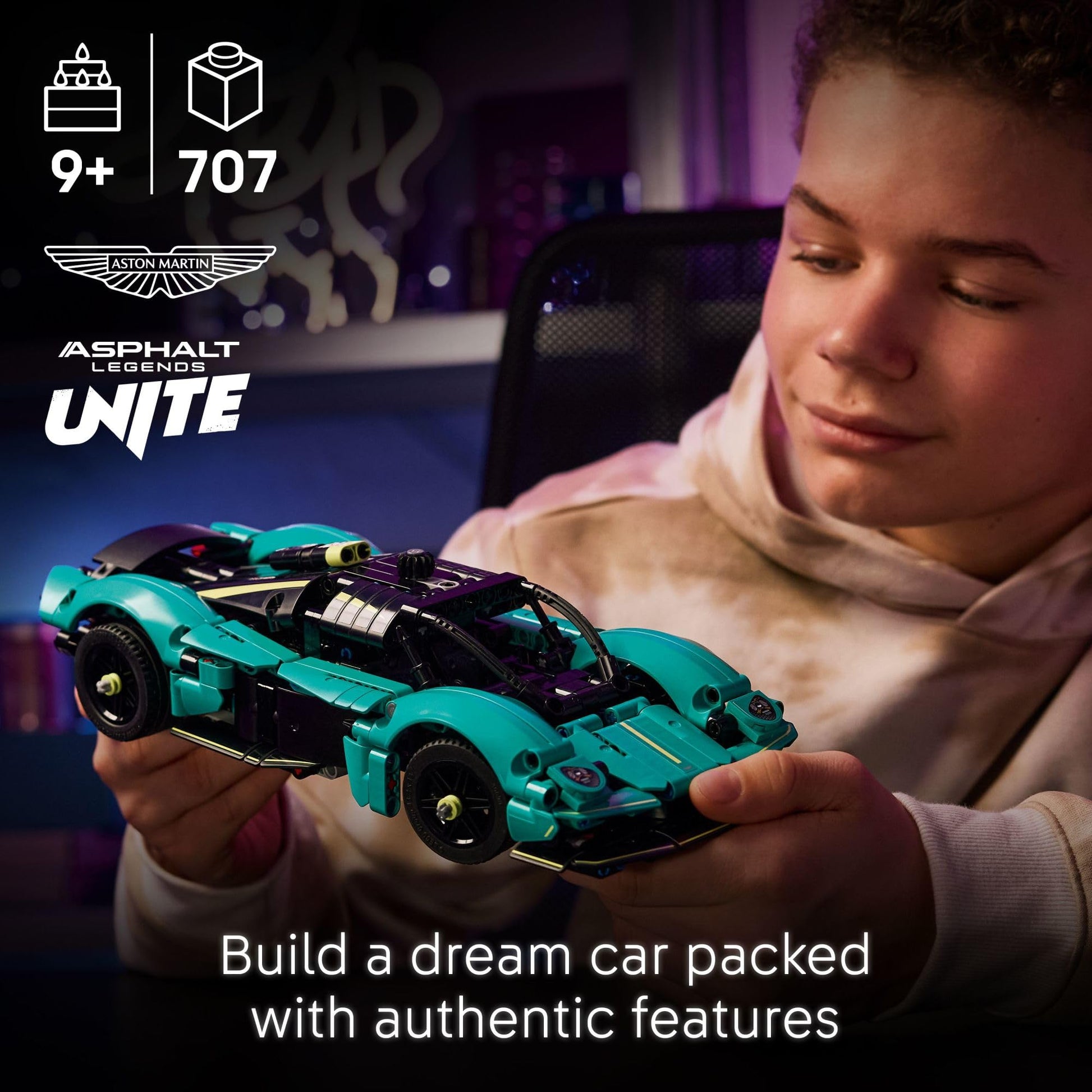 LEGO Technic Aston Martin Valkyrie Toy Car - Kids Model Kit Toy for Boys and Girls, Ages 9+ - Vehicle Building Set for Pretend Play & STEM Learning -