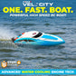 Force1 Velocity Blue Fast RC Boat- Remote Control Boats for Adults and Kids, Underwater Speed Racing Mini RC Boats for Pools and Lakes, 2.4GHZ