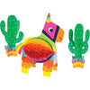 Creative Converting 340042 Colorful Fiesta Honeycomb Centerpiece Gold 3 Piece