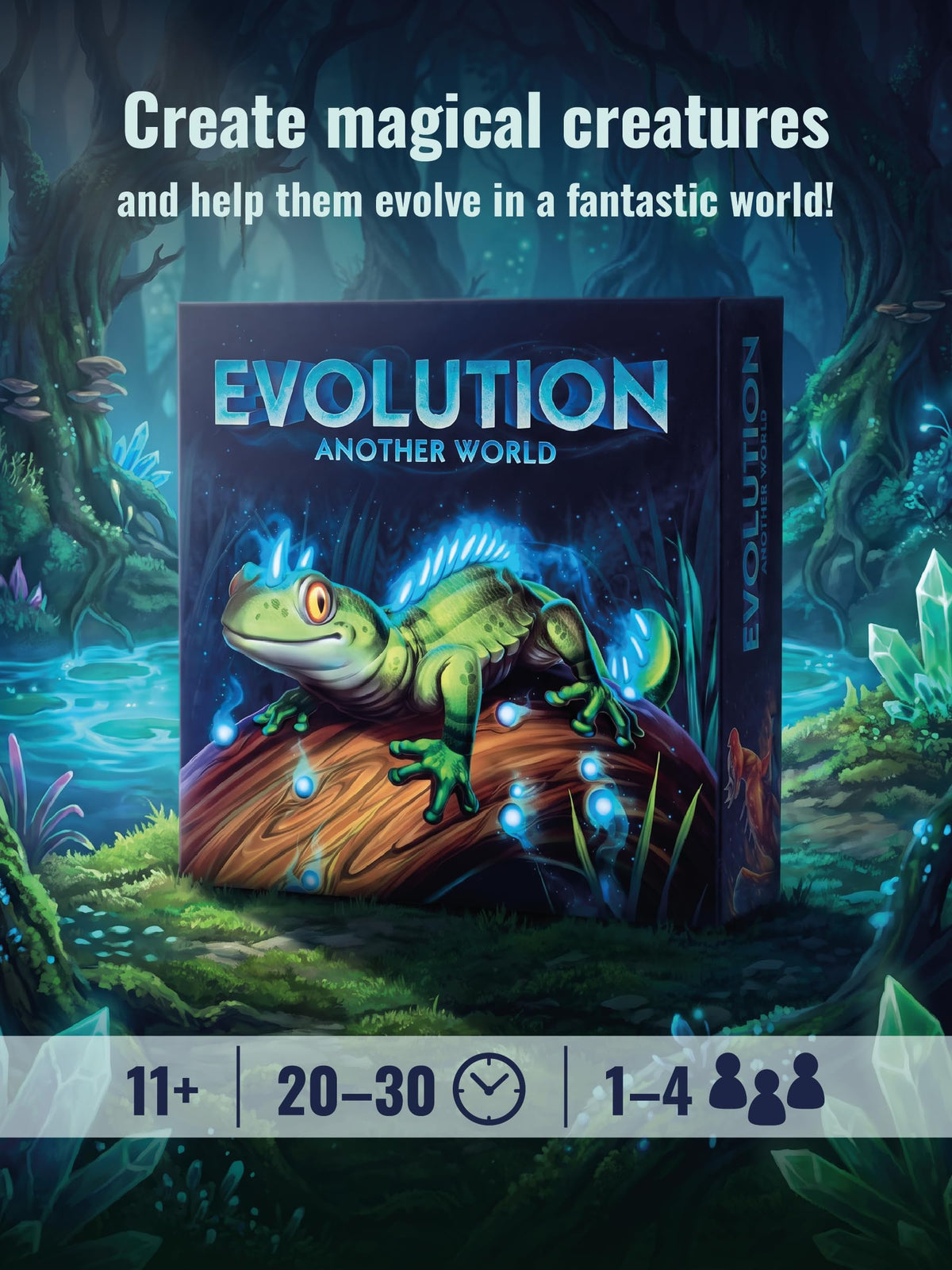 Crowd Games | Evolution: Another World Board Game | 1-4 Players | Ages 11 and up | Popular Science | Fantasy | Animals| Card Game | Simulation | Hand