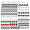 Wheels and Axles Sets Tires Building Kit with Windshield, Compatible with Lego Wheels and Axles, 186 Pcs Car Parts and Classic Pieces Accessories