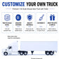 NewRay Customize Semi Truck Toy 1:32 Scale - Personalized Replica Peterbilt Diecast Truck with Trailer, Long Hauler, Diecast Toy for Truck Lovers