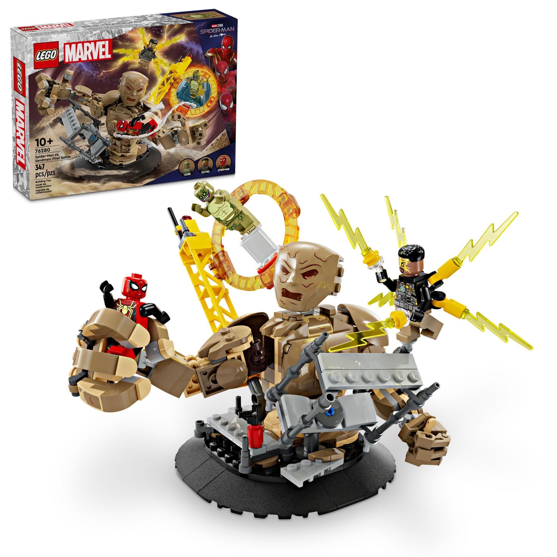 LEGO Marvel Spider-Man vs. Sandman: Final Battle Building Toy - Pretend Play Kids Toy for Fans - 10 Year Old Boy & Girl Birthday Gifts - with Movable