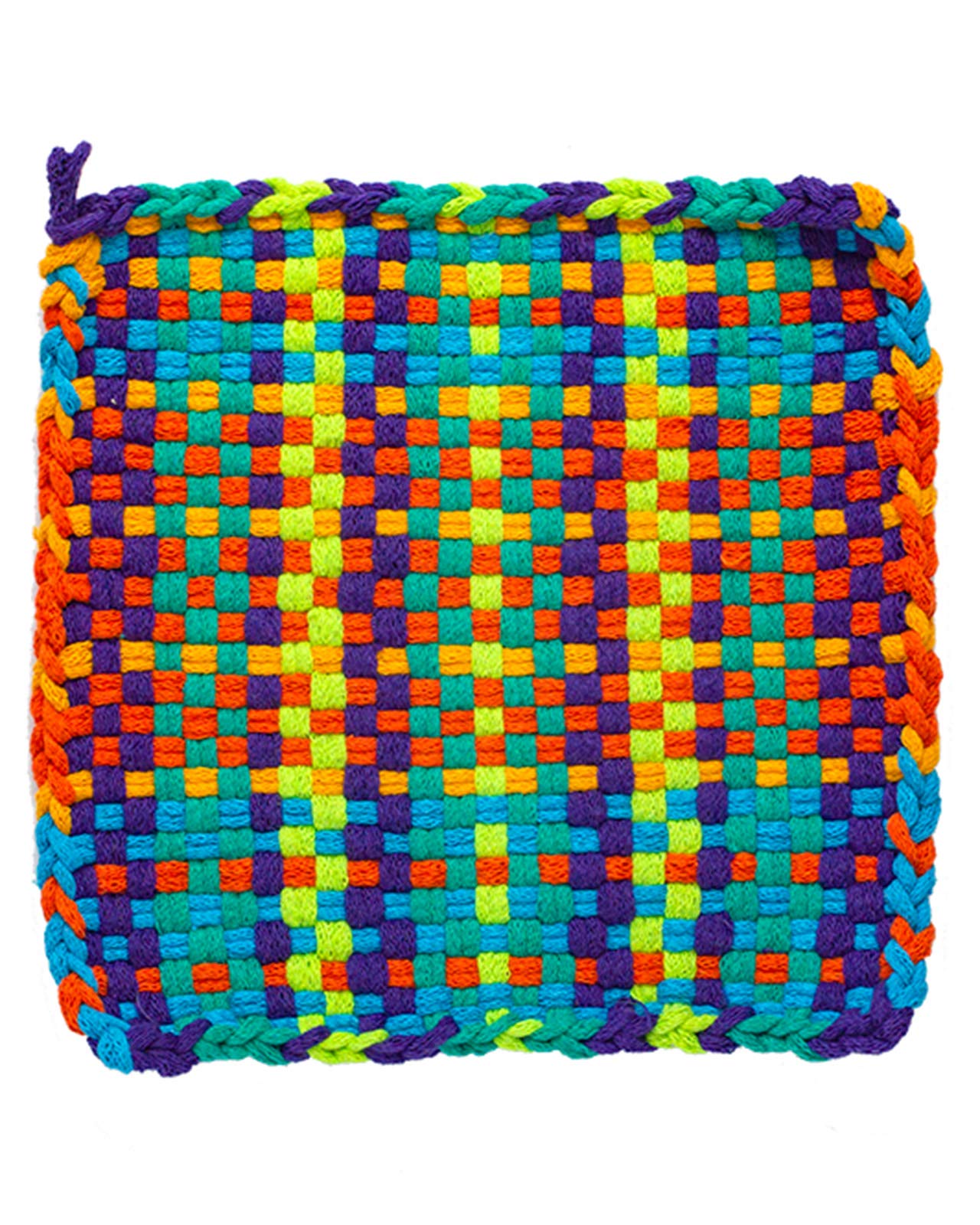 Harrisville Designs Friendly Loom | 10” PRO-Sized Multicolor Potholder Weaving Loops | Craft 2 Cotton Potholders