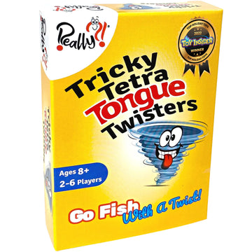 Really?! Tricky Tongue Twisters Card Game for Kids and Adults - Fun Family Game Night Game for Ages 8 and Up - Educational and Travel Friendly