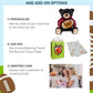 DolliBu Black Bear Stuffed Animal with Football Plush - Super Soft Huggable Bear with Red Plaid Hoodie, Plush Toy Wildlife Gift for Kids and Adults