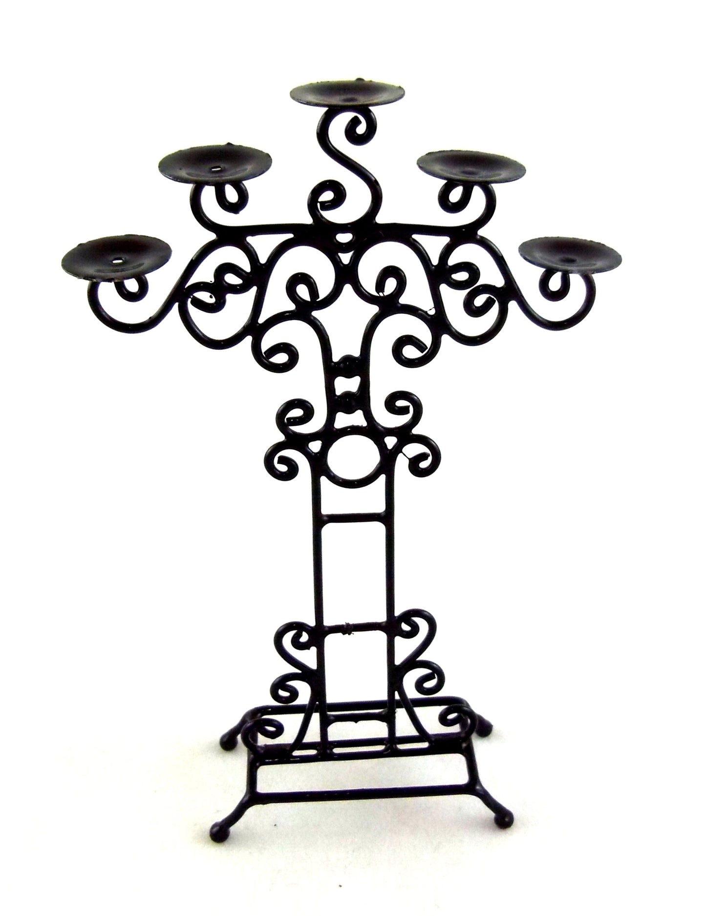 Melody Jane Dolls Houses 1:12 Scale Black Candle Holder #Eiwf551