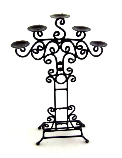 Melody Jane Dolls Houses 1:12 Scale Black Candle Holder #Eiwf551