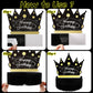 Skylety 6 Pcs Black and Gold Birthday Party Decorations Honeycomb Happy Birthday Centerpieces for Table Reusable Elegant Black Gold Table Toppers