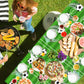 QUERICKY 4 Pack Soccer Tablecloths, Soccer Theme Party Table Cover, 51x87'' Plastic Disposable Rectangle Tablecloth for Boys Birthday Sport Events