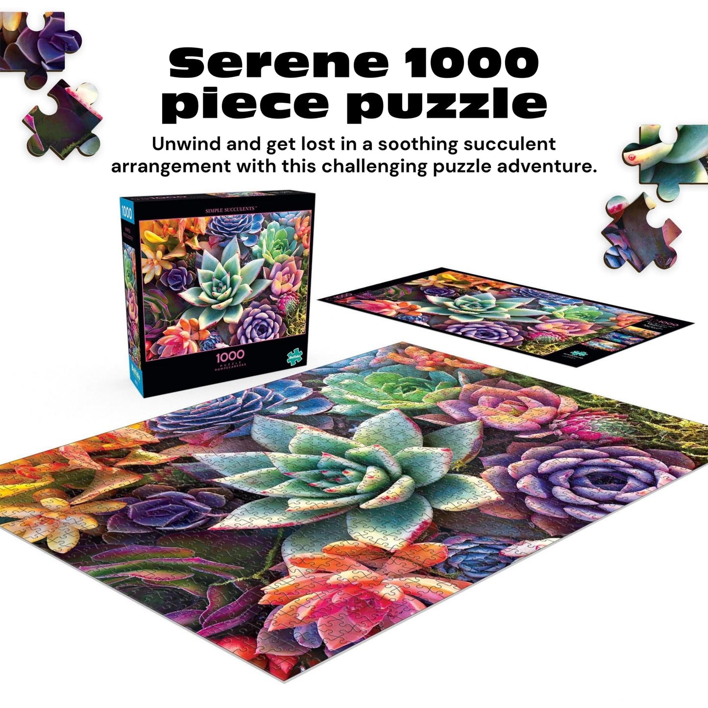 Buffalo Games - Simple Succulent - 1000 Piece Jigsaw Puzzle for Adults