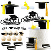 Graduation Cake Toppers - Graduations Cap Diploma Balls Congrats Grad Cake Decorations for 2026 High School College Senior Graduation Supplies