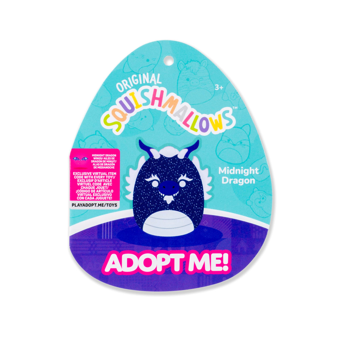Squishmallows Original 8in Adopt Me Midnight Dragon Plush