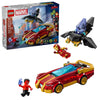 LEGO Marvel Iron Man Car & Black Panther vs. Red Hulk Building Toy - Marvel Superhero Toy for Kids, Boys and Girls, Ages 7+ - with 3 Minifigures -