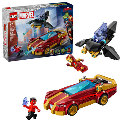 LEGO Marvel Iron Man Car & Black Panther vs. Red Hulk Building Toy - Marvel Superhero Toy for Kids, Boys and Girls, Ages 7+ - with 3 Minifigures -