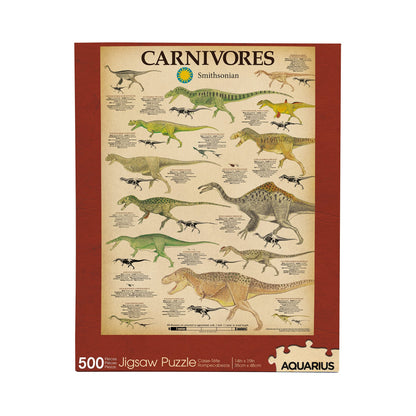 AQUARIUS Smithsonian Carnivores Donosaur 500 Piece Jigsaw Puzzle