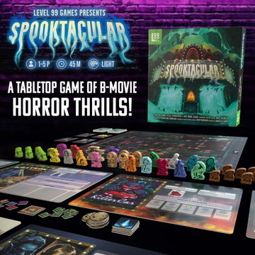 Spooktacular Board Game - Play as 20 Spooky Cinema Monsters, Horror Strategy Game for 1-5 Players