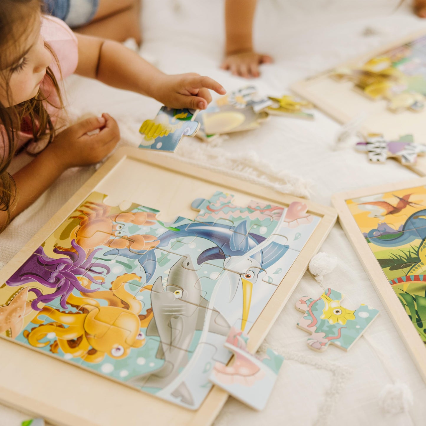 Melissa & Doug Jigsaw Puzzle Bundle (Dinosaur,Safari and Ocean)