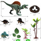 GLAHORSE 26 PCS Dinosaur Cake Toppers With Dinosaur Eggs, Leaves, Trees - Cake Decorations For Kids Birthday Party