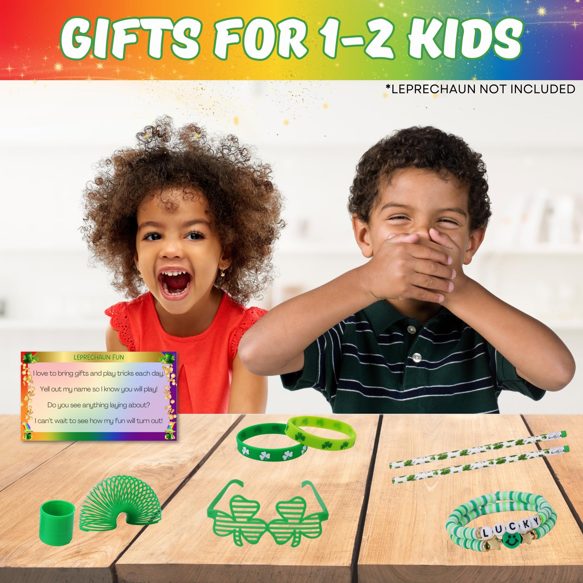 XOXO Parents Leprechaun Trap Kit with 17 Days of Gifts & Activities - St Patricks Day Countdown Tradition for Kids - 17 Daily Surprises, Tricks