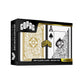 Copag Legacy Design 100% Plastic Playing Cards, Bridge Size (Narrow) Jumbo Index Black/Gold Double Deck Set