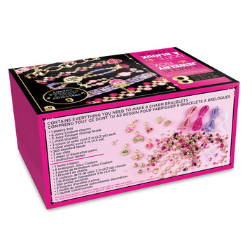 Make It Real Glamour Jewelry Set - Jewelry Box & Friendship Bracelet Kit with Beads, Chains & Charms for Girls & Teens - Ages 8+