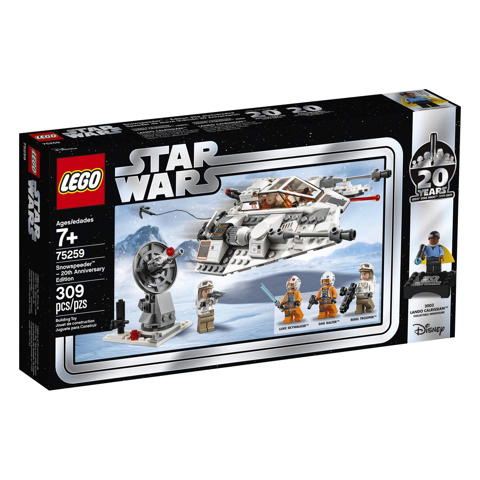 LEGO Star Wars: The Empire Strikes Back Snowspeeder - 20th Anniversary Edition 75259 Building Kit, New 2019 (309 Pieces)