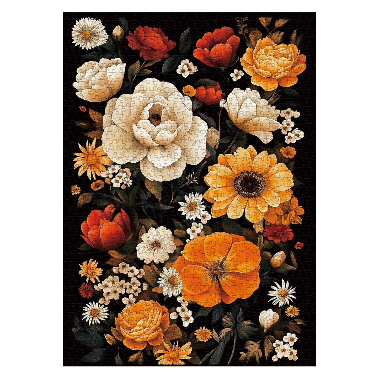 Larkipuzz Vintage Beautiful Nature Flower Puzzles for Adults 1000 Pieces