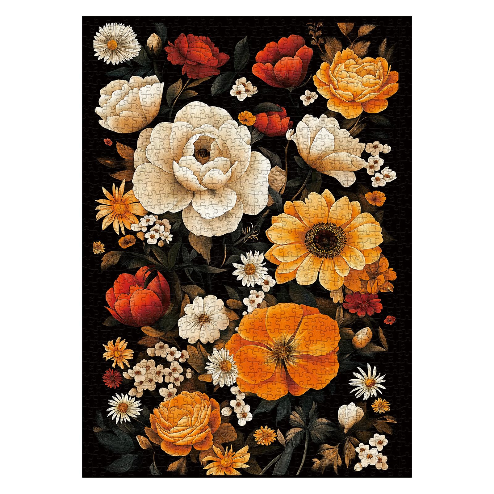 Larkipuzz Vintage Beautiful Nature Flower Puzzles for Adults 1000 Pieces